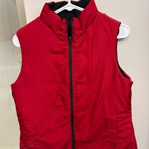 Red Sleeveless Puffer Vest